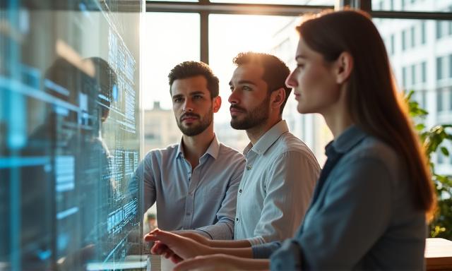 Founder reviewing metrics and financial data