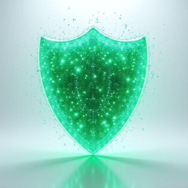 Abstract representation of digital security and legal frameworks in AI